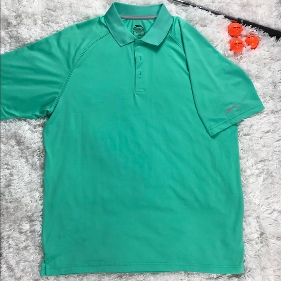 Men’s Mint Slazenger Golf Polo Shirts Sz L NWOT - Picture 2 of 5